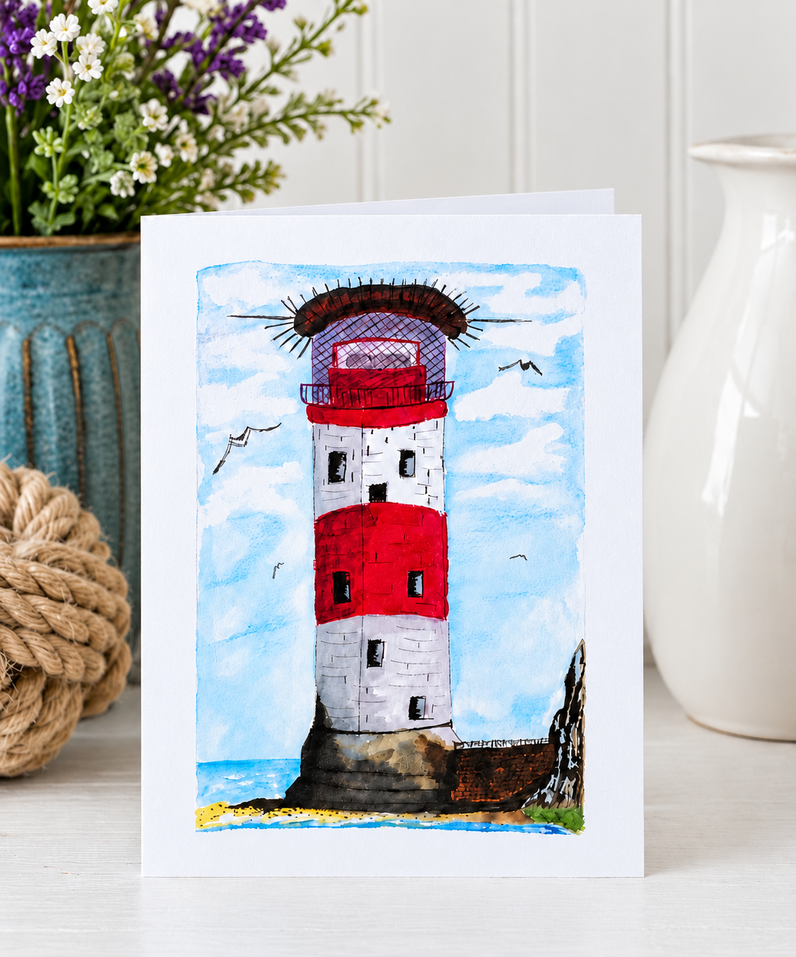 Pack of 5 Coastal Art Cards