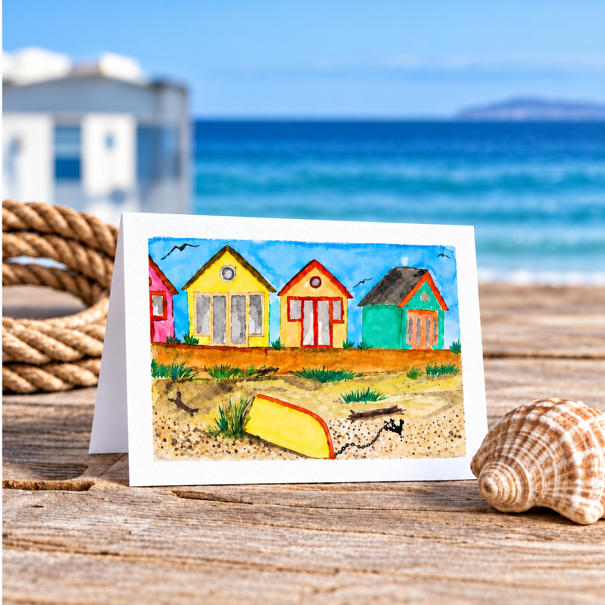 Pack of 5 Coastal Art Cards