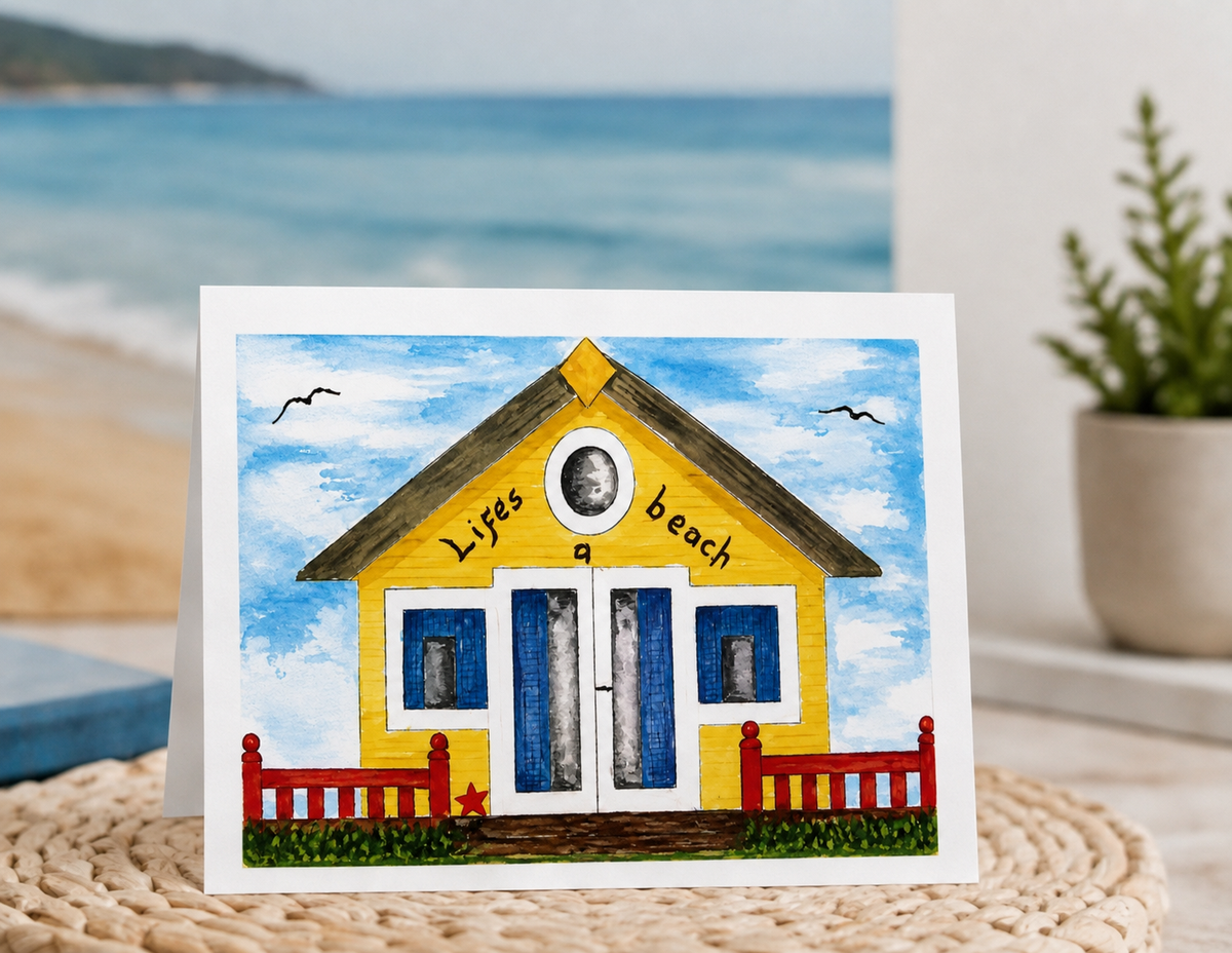 Pack of 5 Coastal Art Cards