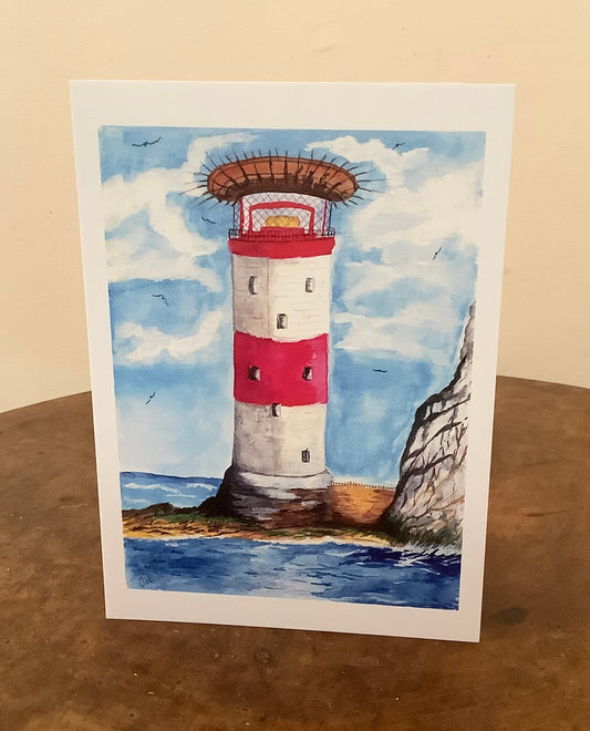Lighthouse#2 A4 Print and matching greetings card.