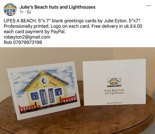 LIFES A BEACH.  Greetings card.
